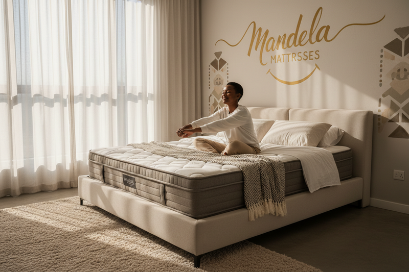 Premium bedroom with Mandela Mattresses wall art - Best Mattress for Back Pain in Kenya