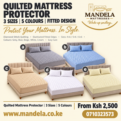 Quilted Mattress Protector | 3 Sizes | 5 Colours | Fitted | Diamond Stitch product image