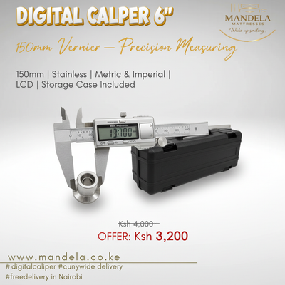 Digital Vernier Caliper 6" – 150mm | Stainless Steel | Metric & Imperial | LCD Display