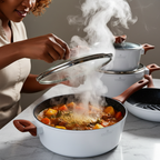 Edenberg EB-5622 15-Piece Nonstick Cookware Set — White