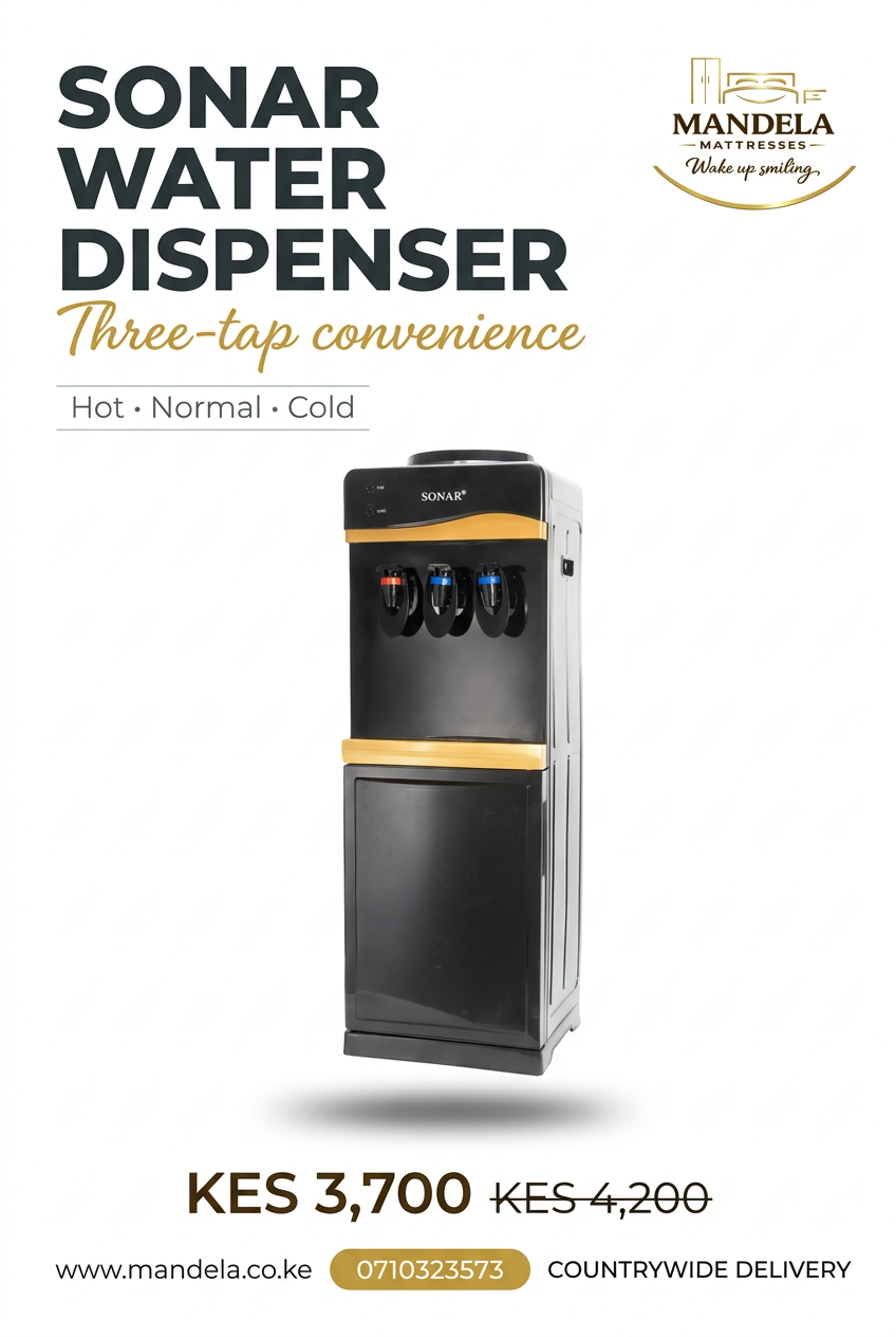 Sonar three-tap water dispenser KES 3700 advertising poster