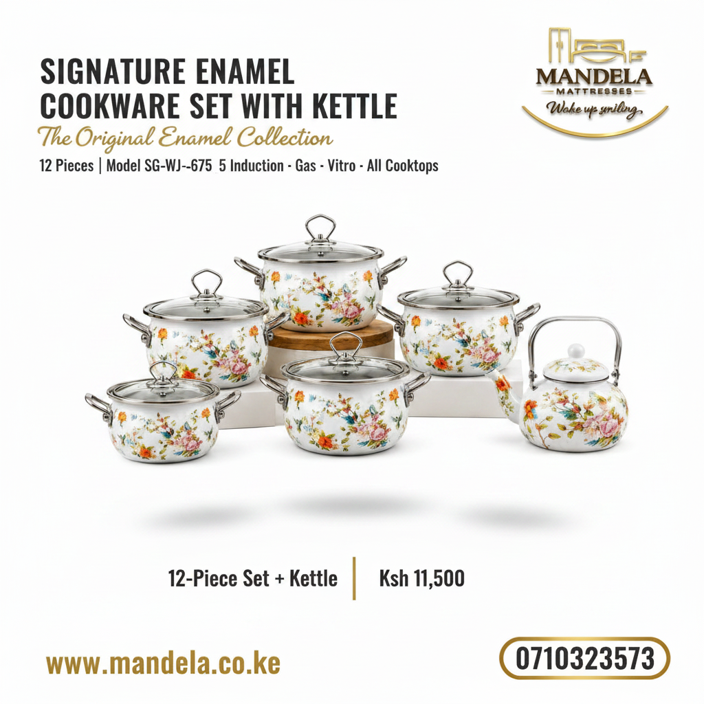 Signature 12-Piece Enamel Cookware Set with Kettle