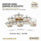 Signature 12-Piece Enamel Cookware Set with Kettle