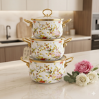 Imperial Floral Enamel Cookware Set
