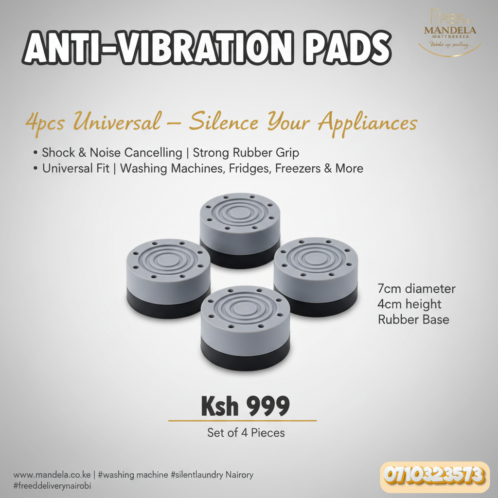 4pcs Universal Anti-Vibration Pads – Shock & Noise Cancelling | Washing Machine, Fridge, Freezer