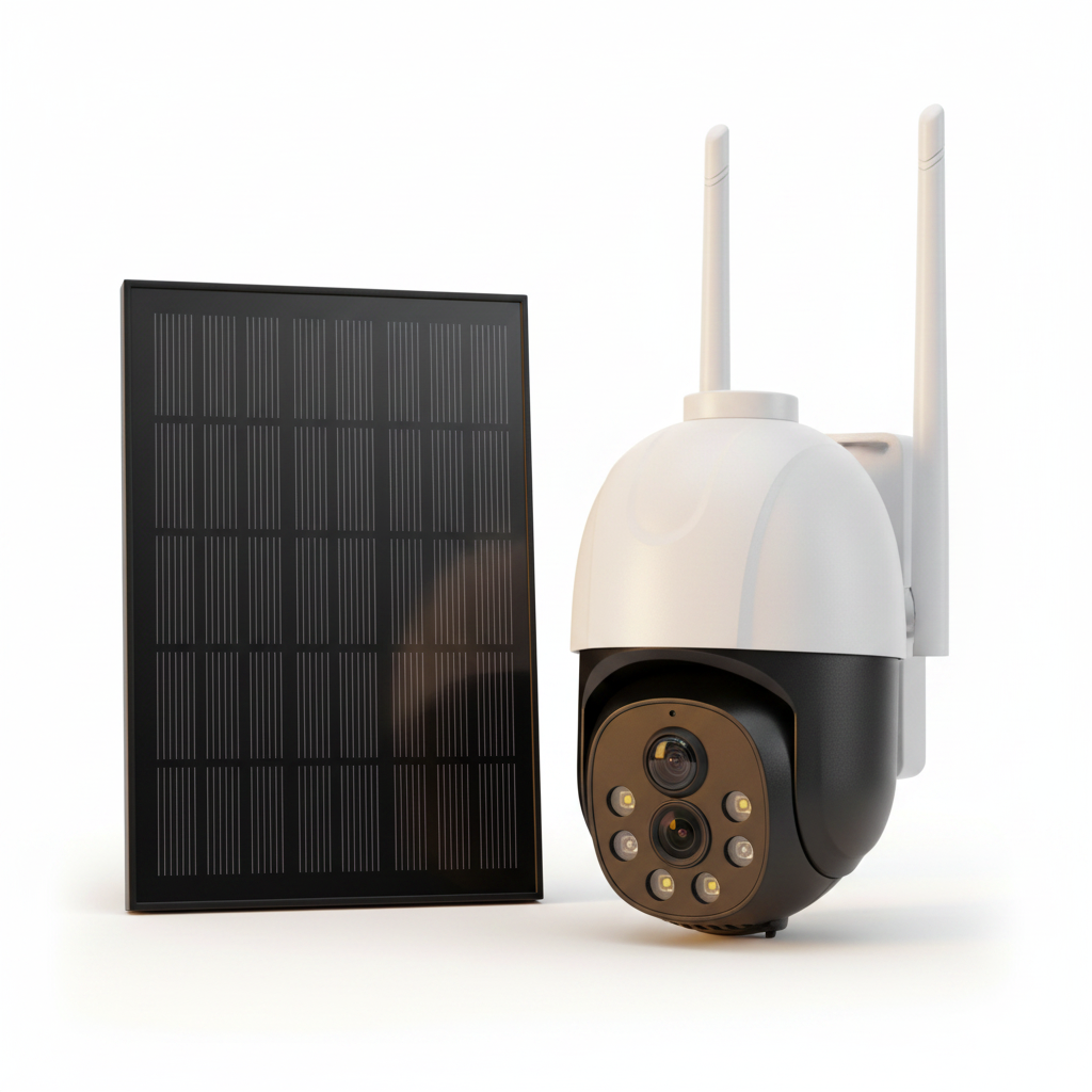 AI Solar PTZ Camera SPM-T | 4K Ultra HD | 4G + WiFi | Two-Way Audio | Solar Powered product image