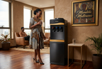 Sonar dispenser beside a seating area in an office lounge