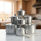Tornado (TC) 14-Piece Silver Cookware Set