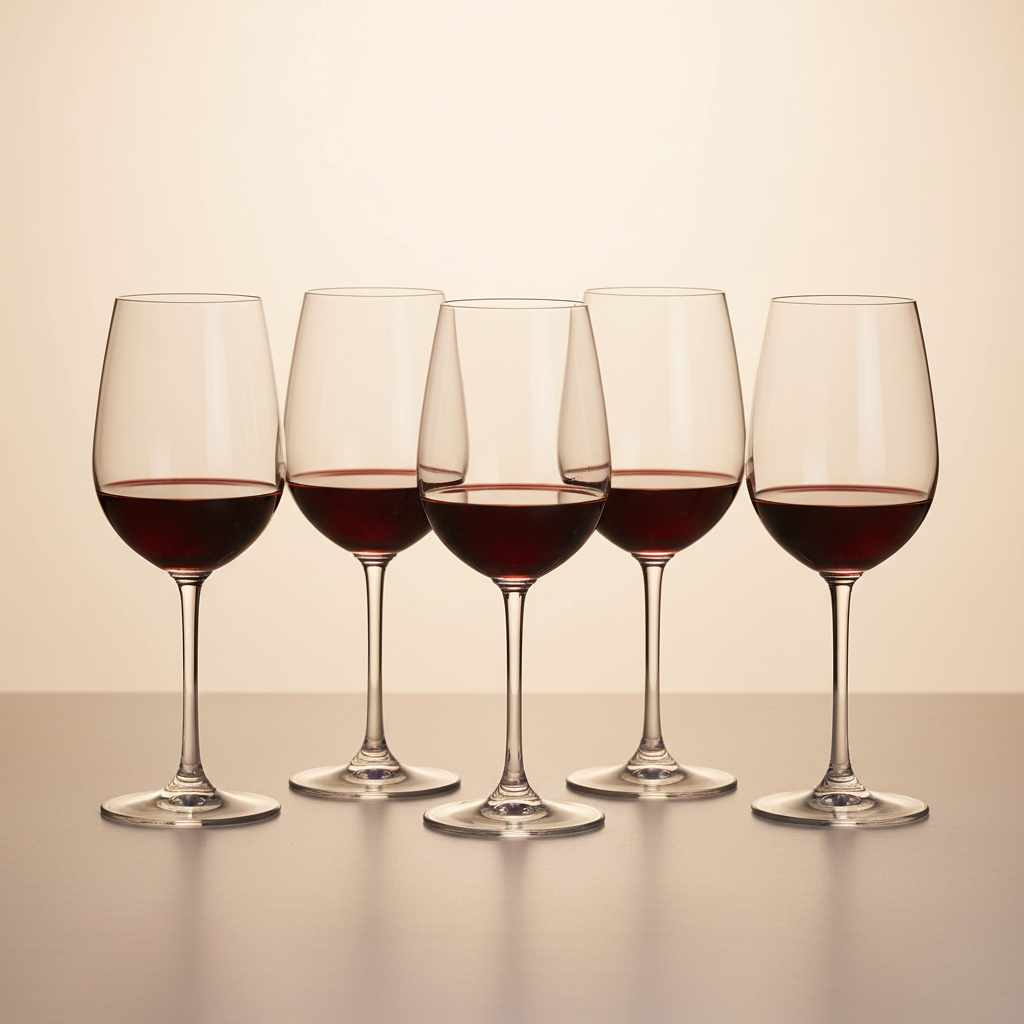 Long Stem Wine Glasses | Set of 6 | Crystal Clear Glass product image