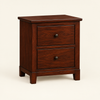Matching Mahogany & Board Bedside Drawer | Two-Drawer Unit