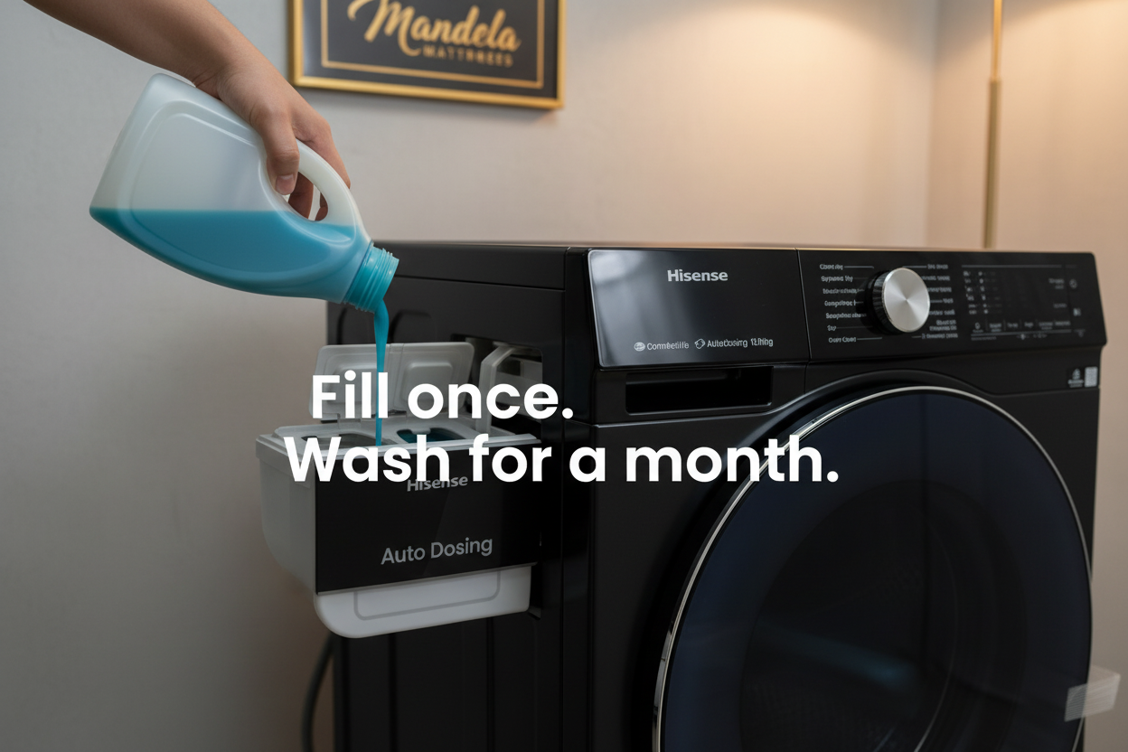 Hisense 12kg Wash & 8kg Dry Washer-Dryer Combo – Auto Dosing | ConnectLife