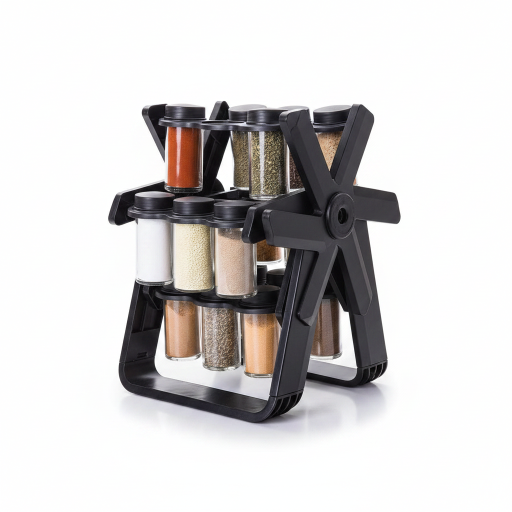 Windmill 18-Jar Rotating Spice Rack | 180ml Glass Jars product image