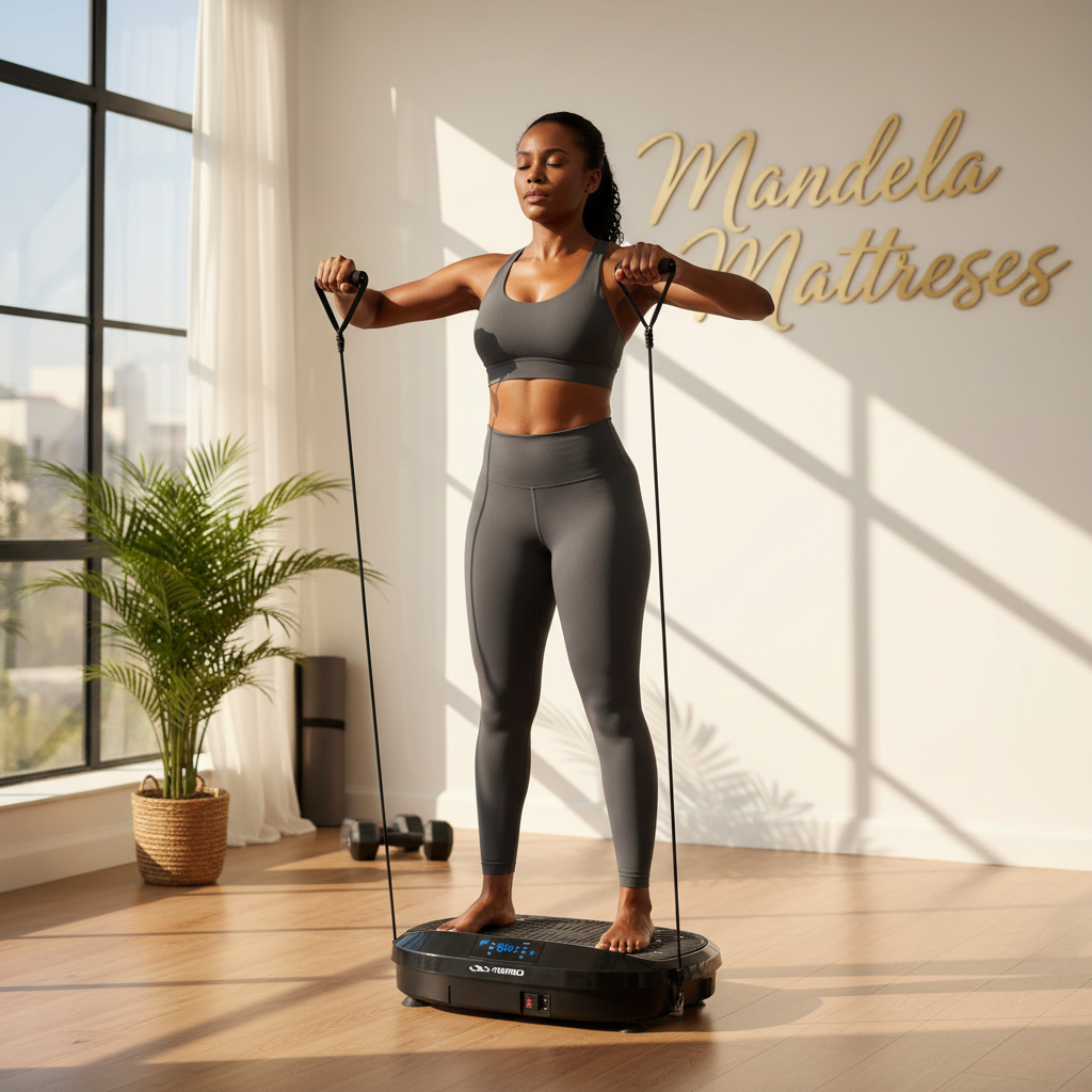 Bluetooth Full Body Vibration Plate | Massage Platform | Resistance Bands & Remote