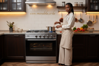 VON 3+1 Standing Cooker 60x60cm – 3 Gas + 1 Electric | Glass Door Oven | Stainless Steel