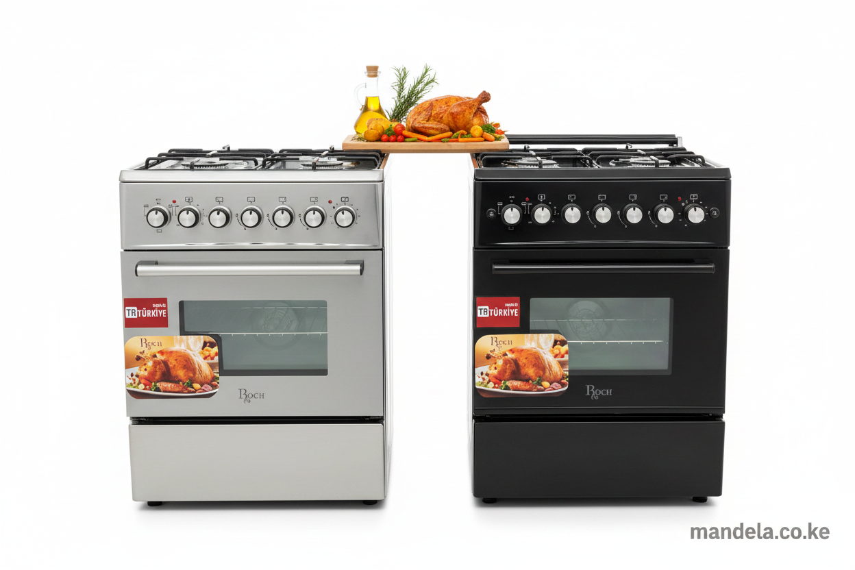 Roch 3+1 Freestanding Cooker 60x60 – Silver (Made in Turkey)