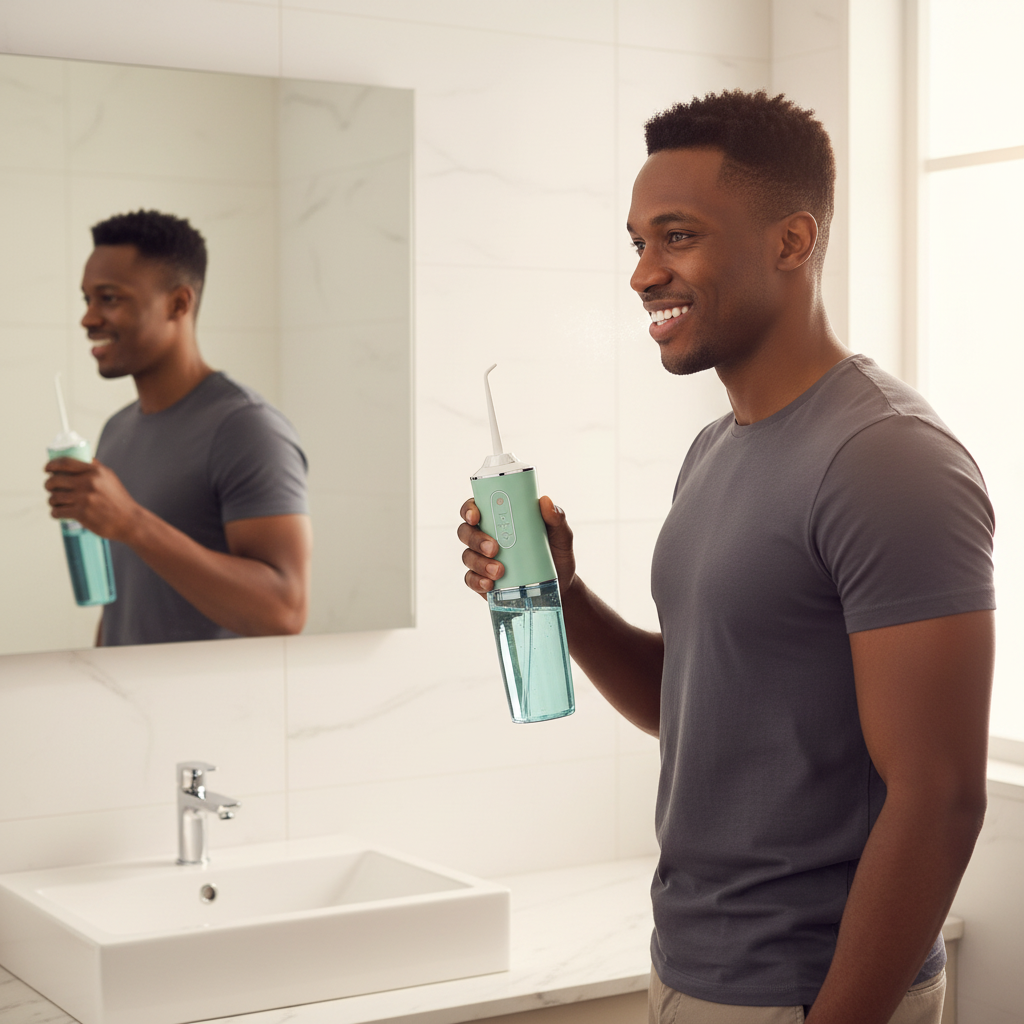 Portable Oral Irrigator | Rechargeable Water Flosser | 4 Nozzles | 220ml product image