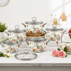 Signature 12-Piece Enamel Cookware Set with Kettle