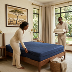 Waterproof Mackintosh Mattress Cover with Zip – Navy Blue