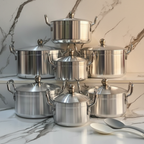 Tornado (TC) 14-Piece Silver Cookware Set