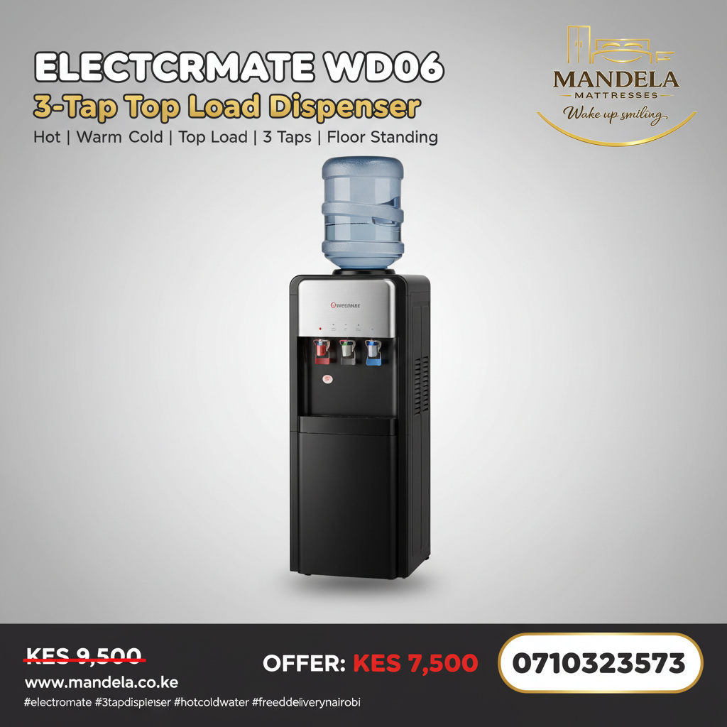 ElectroMate WD06 3-Tap Top Load Water Dispenser (Hot, Warm & Cold)