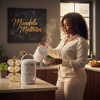7PC Marble Breakfast Set | Sundabests Tea Urn + 6 Ceramic Cups