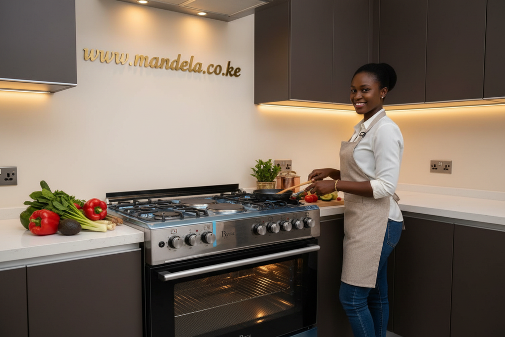 Haier 4+2 Standing Cooker 90x60cm – 4 Gas + 2 Electric | Gas Compartment | Safety Sensor