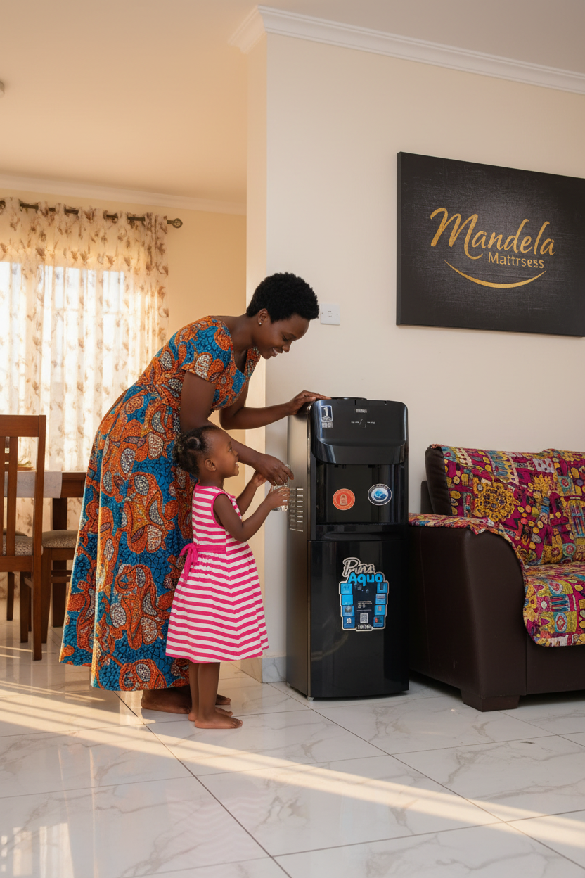 Mika Pure Aqua Black Free Standing Hot & Cold Water Dispenser