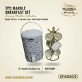 7PC Marble Breakfast Set | Sundabests Tea Urn + 6 Ceramic Cups product image