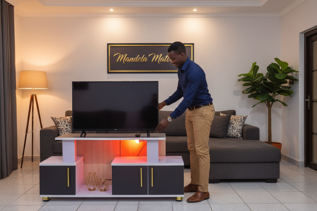 Istanbul 2 Modern TV Stand with LED Lights