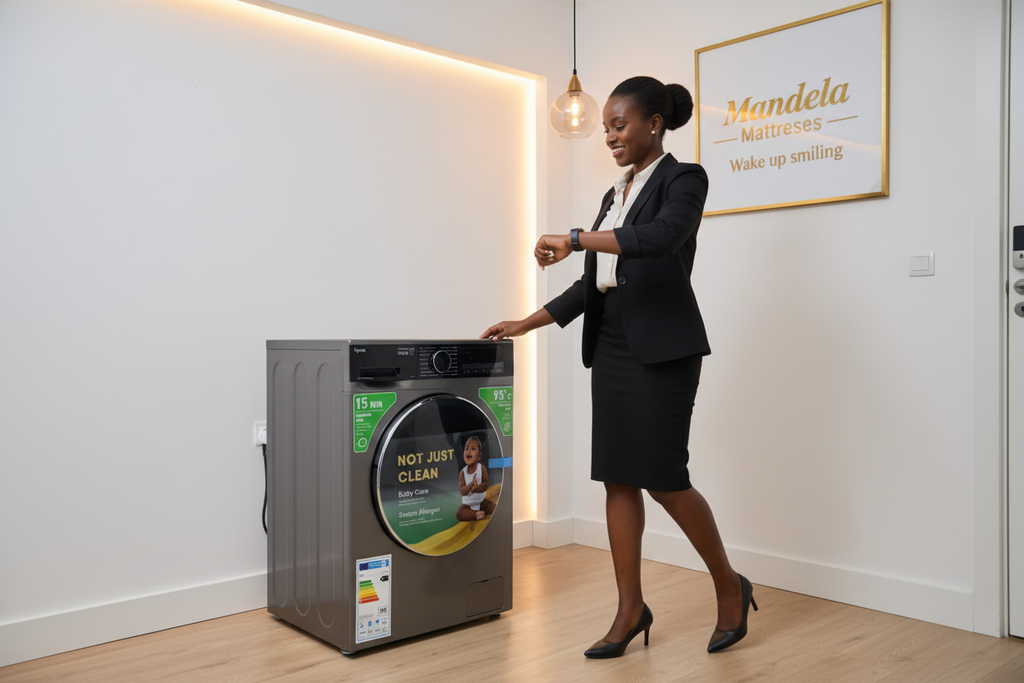 Syinix V12WFT 12kg Front Load Washing Machine – DD Motor | A+++ | Baby Care | Steam