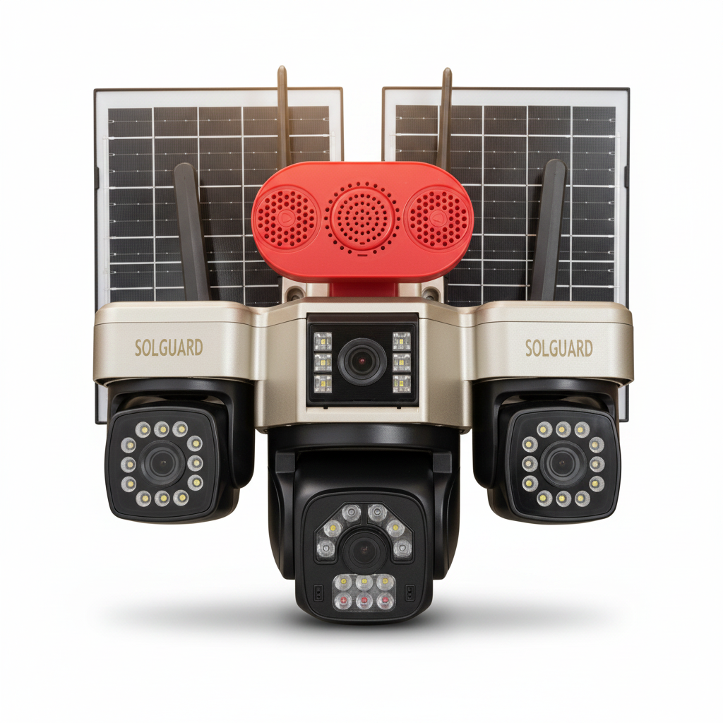Solguard 4-Lens 4G Solar PTZ Security Camera | Siren Alarm | 20MP | 16,000mAh product image