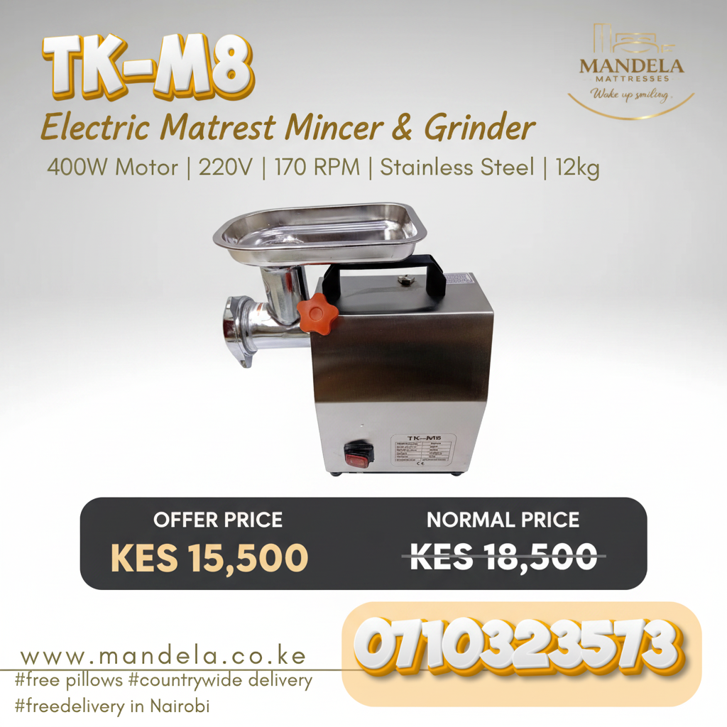 TK-M8 Electric Meat Mincer & Grinder – 400W | Stainless Steel