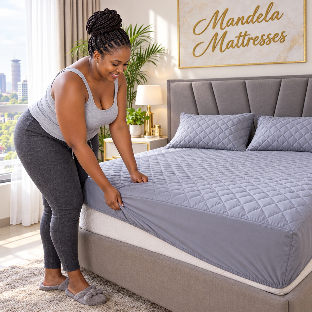 Quilted Mattress Protector | 3 Sizes | 5 Colours | Fitted | Diamond Stitch product image