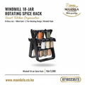 Windmill 18-Jar Rotating Spice Rack | 180ml Glass Jars product image