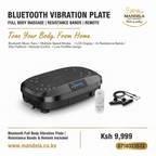 Bluetooth Full Body Vibration Plate | Massage Platform | Resistance Bands & Remote