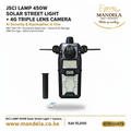 JSCI LAMP 450W Solar Street Light with 4G Triple Lens Camera | V380 Pro product image