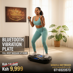 Bluetooth Full Body Vibration Plate | Massage Platform | Resistance Bands & Remote