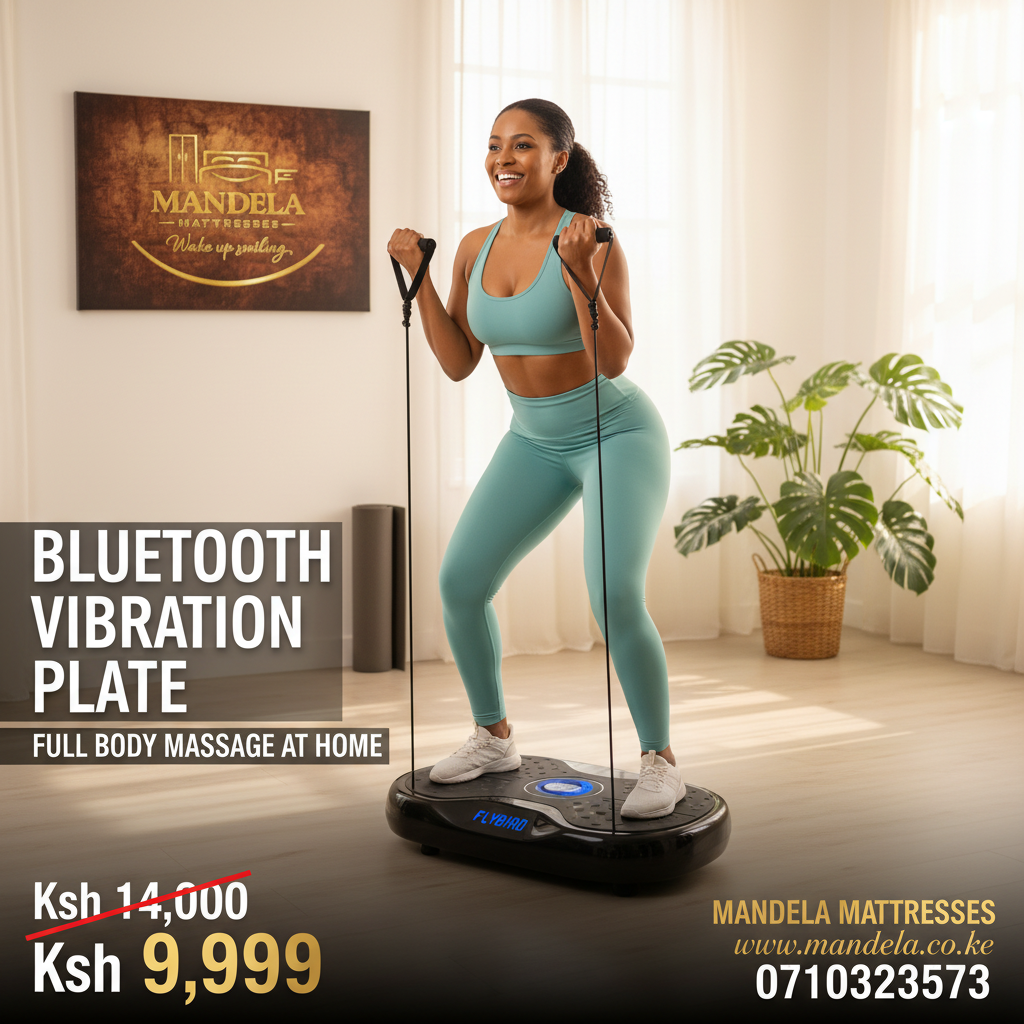 Bluetooth Full Body Vibration Plate | Massage Platform | Resistance Bands & Remote