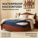 Waterproof Mackintosh Mattress Cover with Zip – Navy Blue