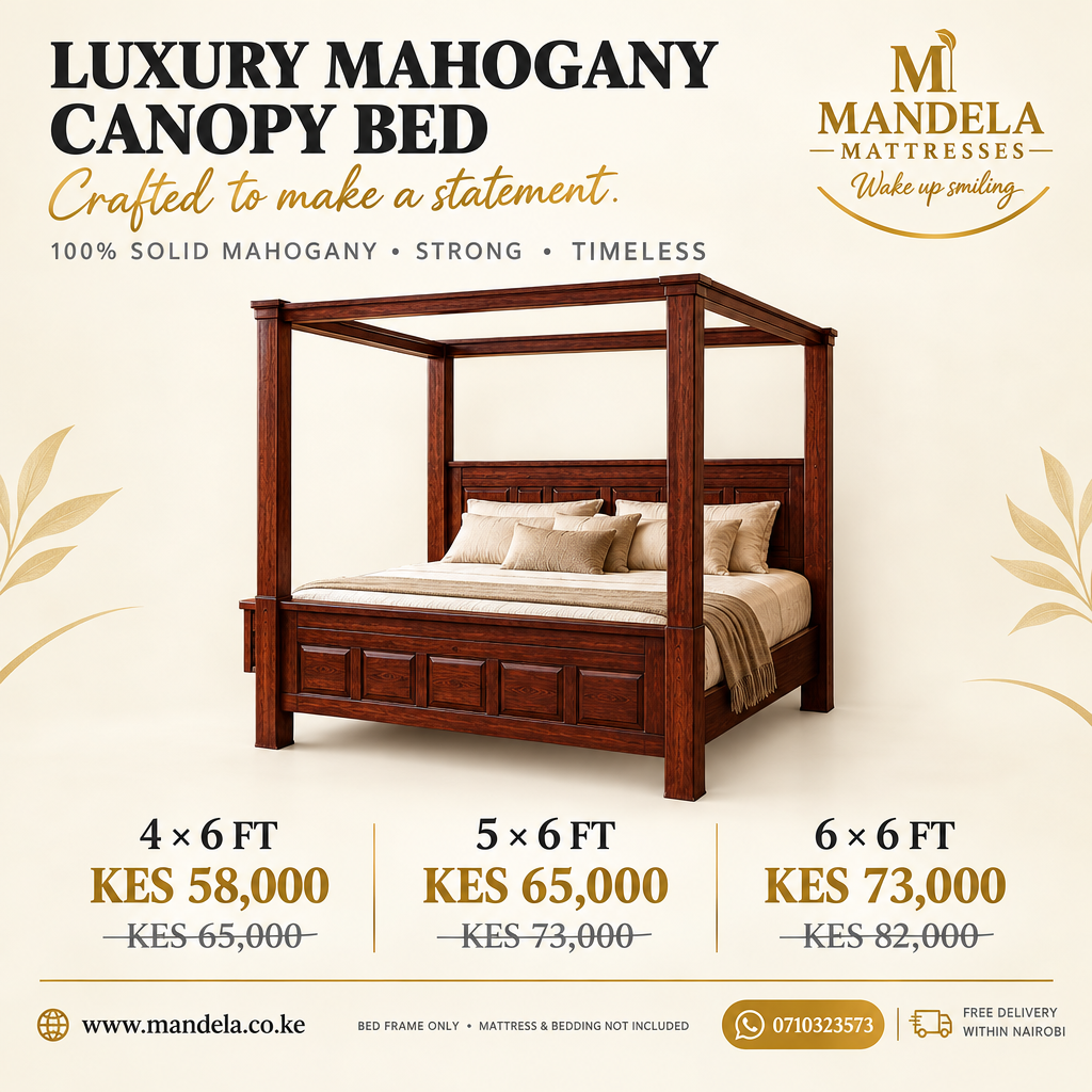 Luxury Mahogany Canopy Bed Mandela poster