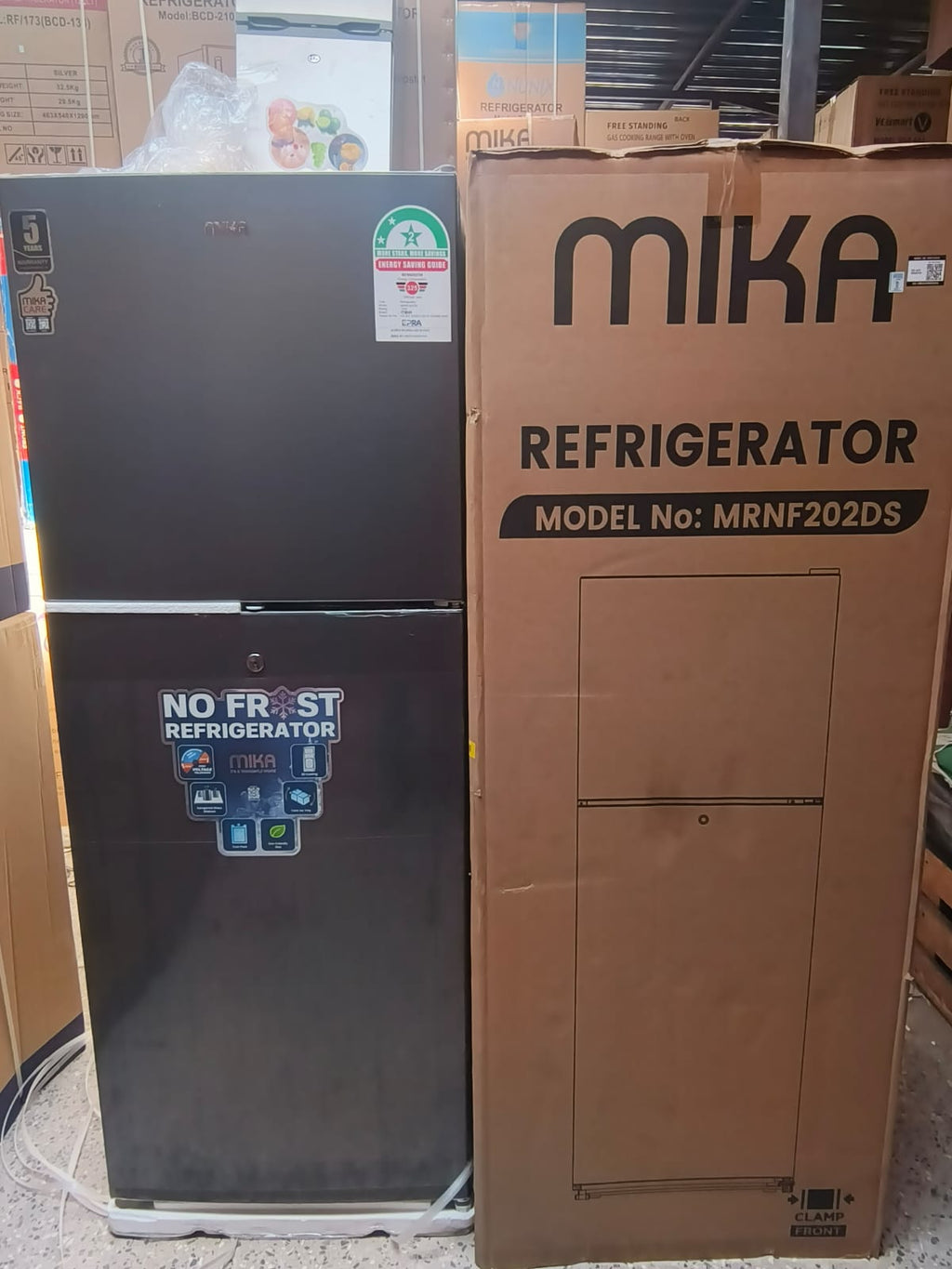 Mika 202L No Frost Double Door Refrigerator MRNF202DS