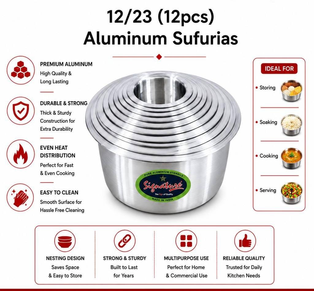 Signature 12-Piece Aluminium Sufuria Set