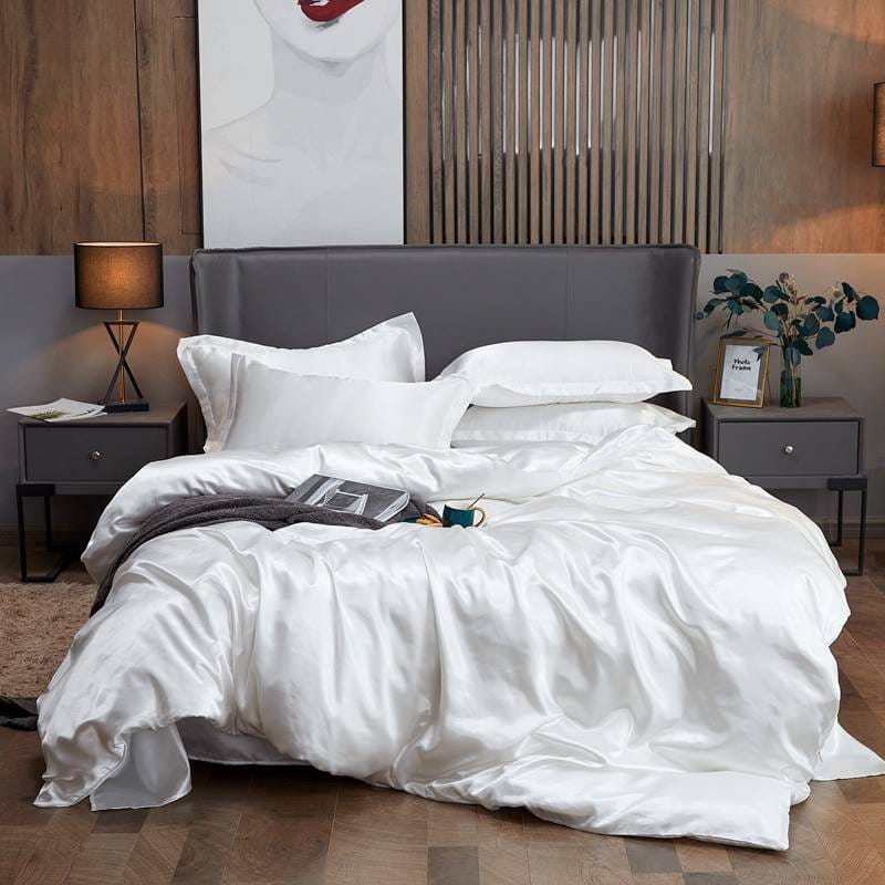 Luxury Silky Soft Mulberry Fitted Bedsheet Set — Premium Silk | 6 Colours