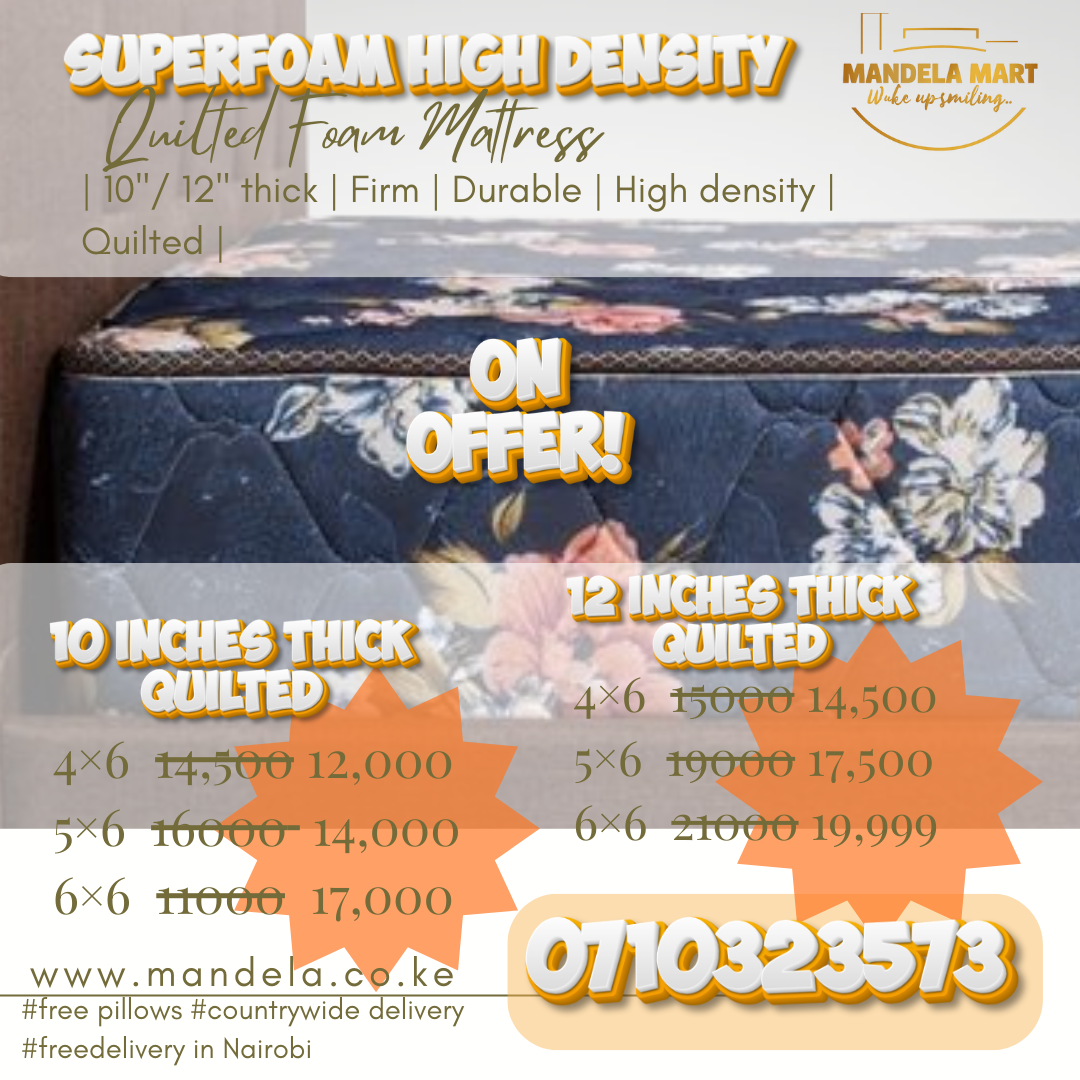 Superfoam Morning Glory High Density Mattress (10" or 12" thick)