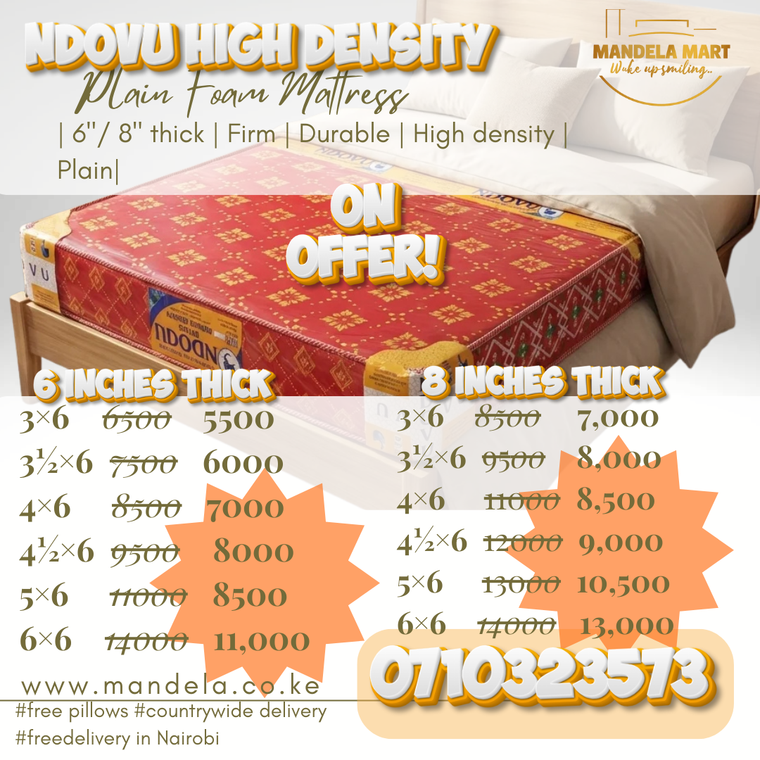 Ndovu HD plain Mattresses (6" thick)