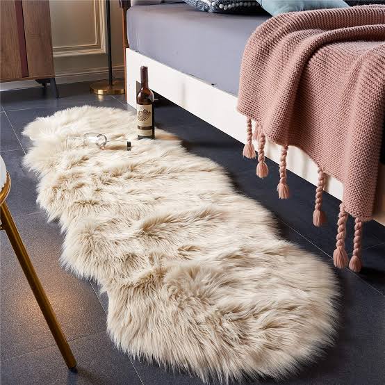 Luxury Faux Fur Carpet — Soft Fluffy Bedside Rug | 60×180cm | 5 Colours