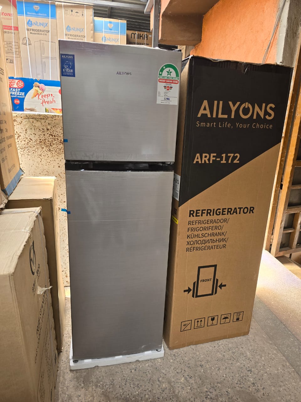 Ailyons ARF-172 Double Door Refrigerator 172L