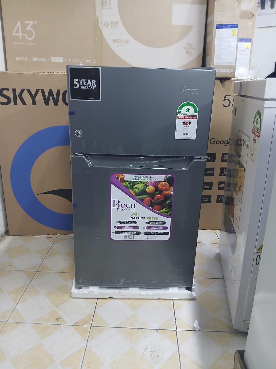 Roch RFR-115DT-1 85L Double Door Refrigerator – 5 Year Warranty
