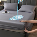 Waterproof Bamboo Fitted Mattress Protector — Terry Cloth | Hypoallergenic | 4 Colours