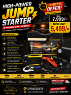High-Power Jump Starter with Power Bank & LED Light (12,000mAh)